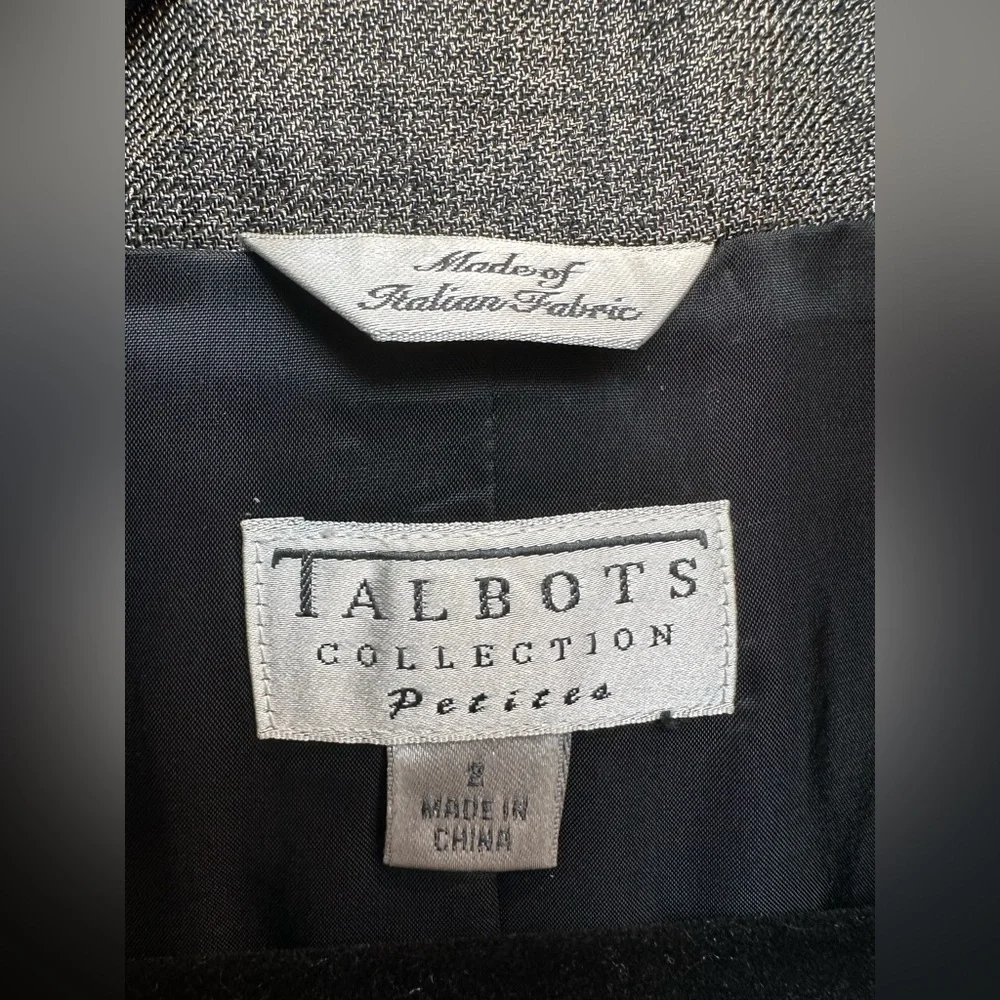 Talbots Collection Italian Fabric Wool Overcoat Shimmer Blazer Jacket Size 2P